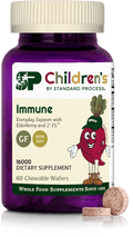 An image of a bottle of SP Children's Immune, a supplement for kids supporting the immune system.