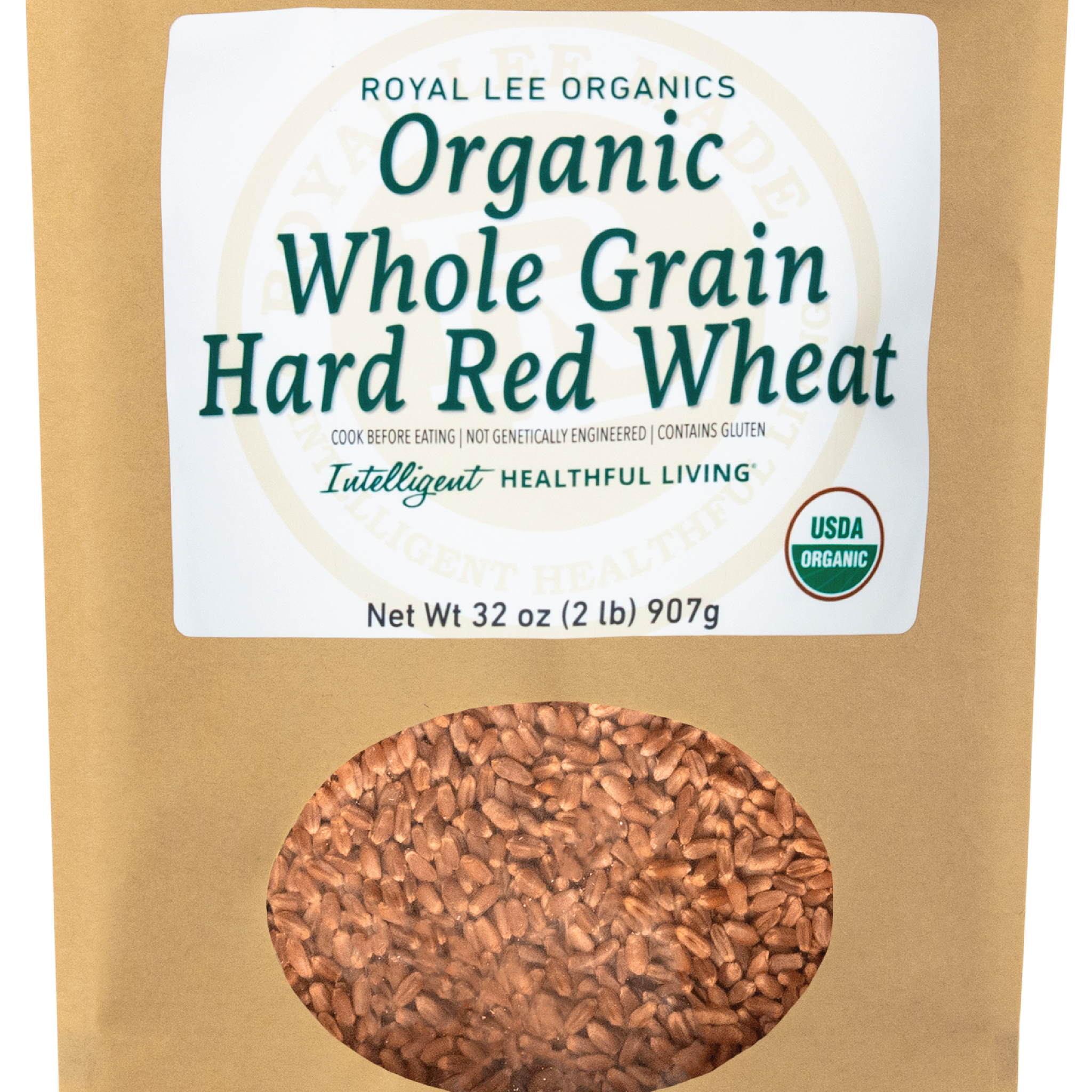 Hard Red Wheat Berries, 2lb kraft bag